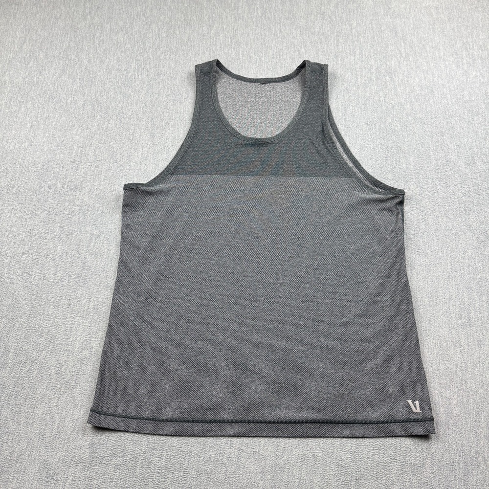 Vuori Tank Top Mens Medium Gray Grandview Tech Workout Gym Lightweight Shirt